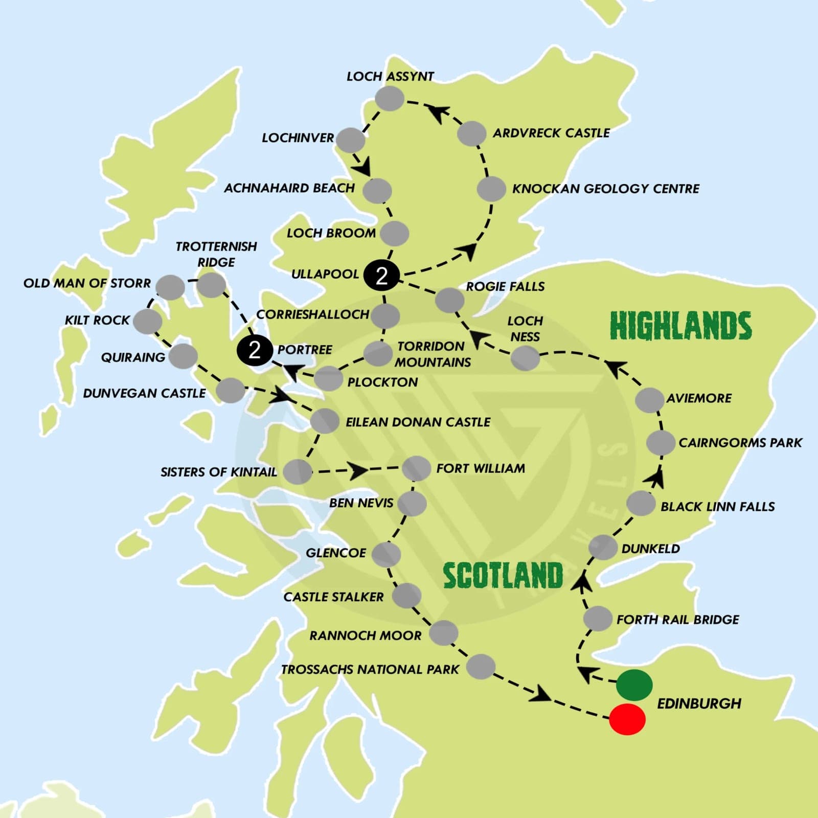 Highland peaks and the Isle of Skye